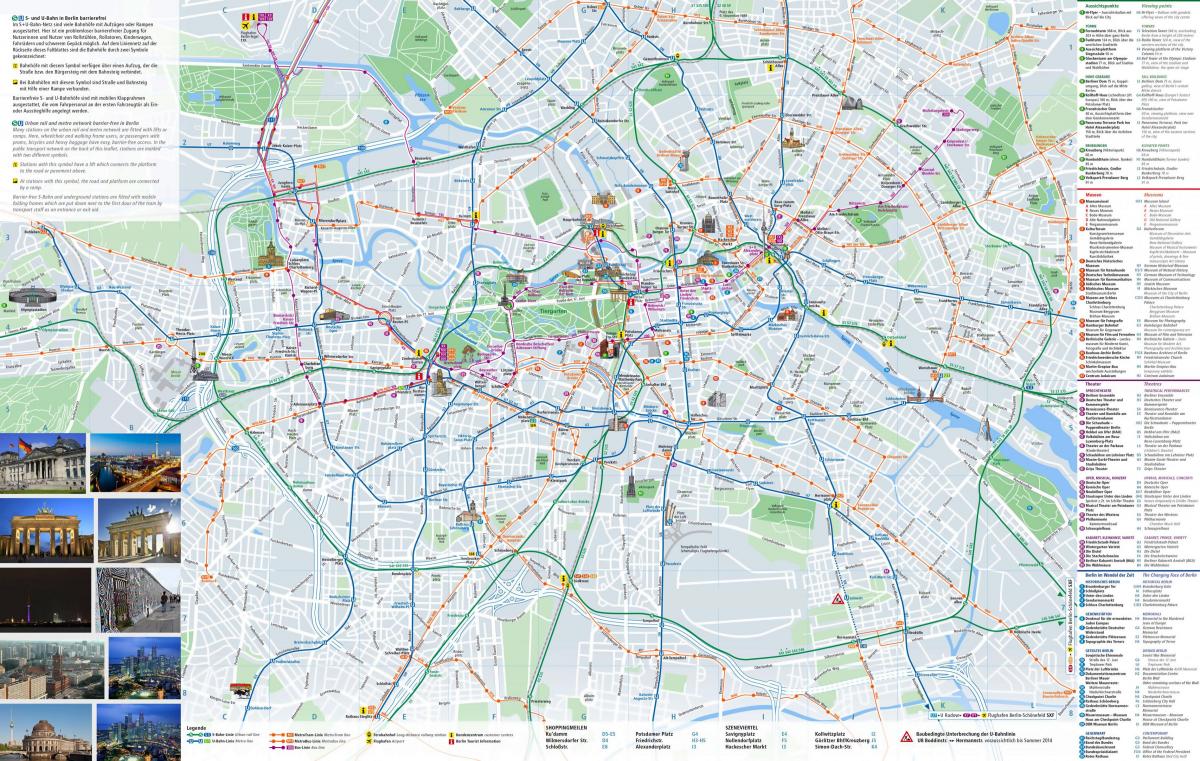 mappa della città di berlino con attrazioni