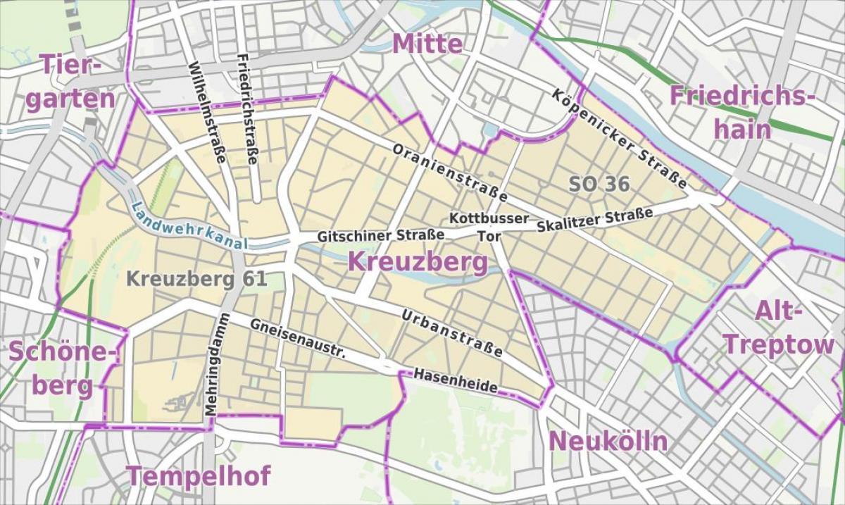 berlino kreuzberg mappa