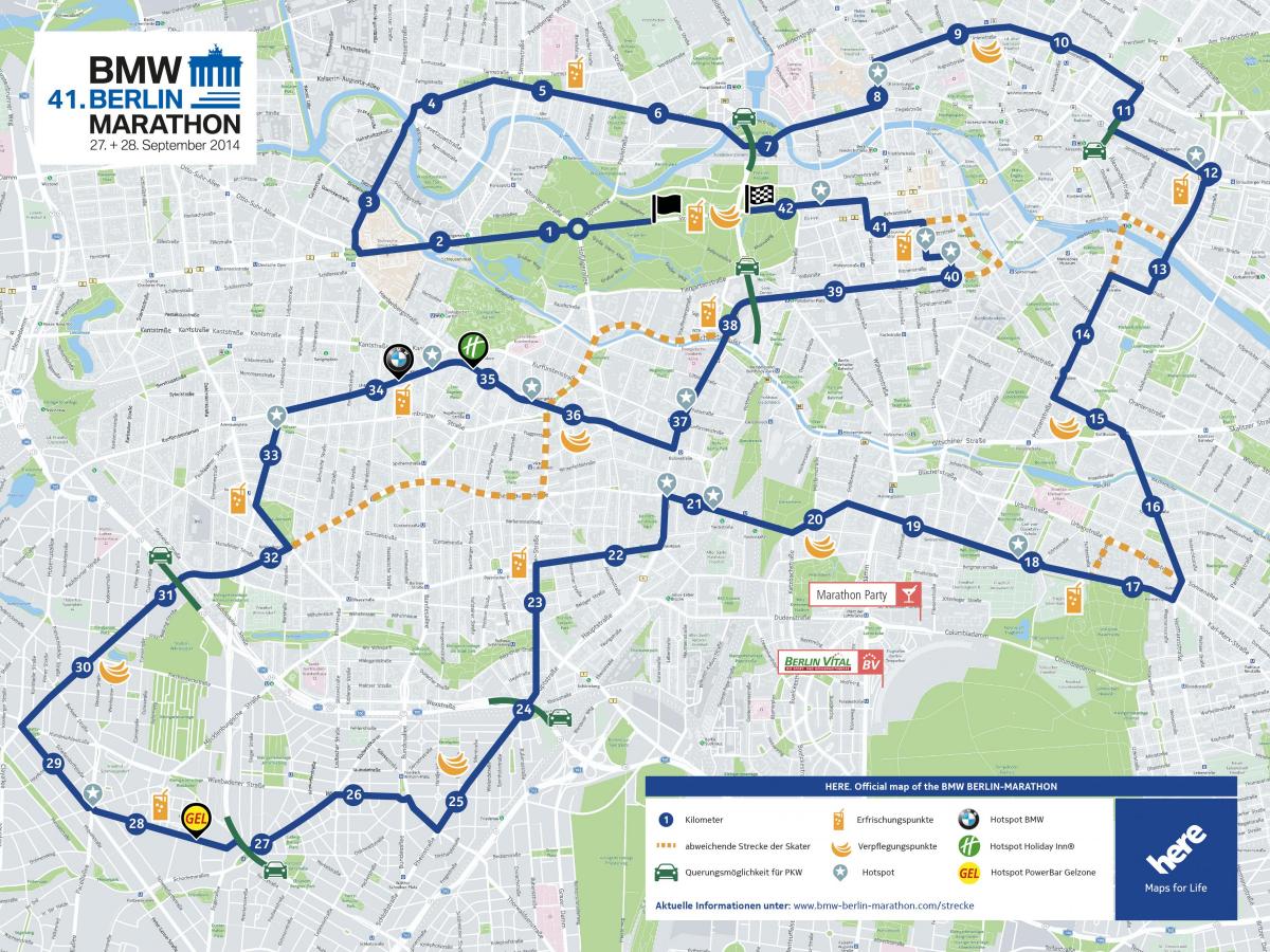 mappa della maratona di berlino 