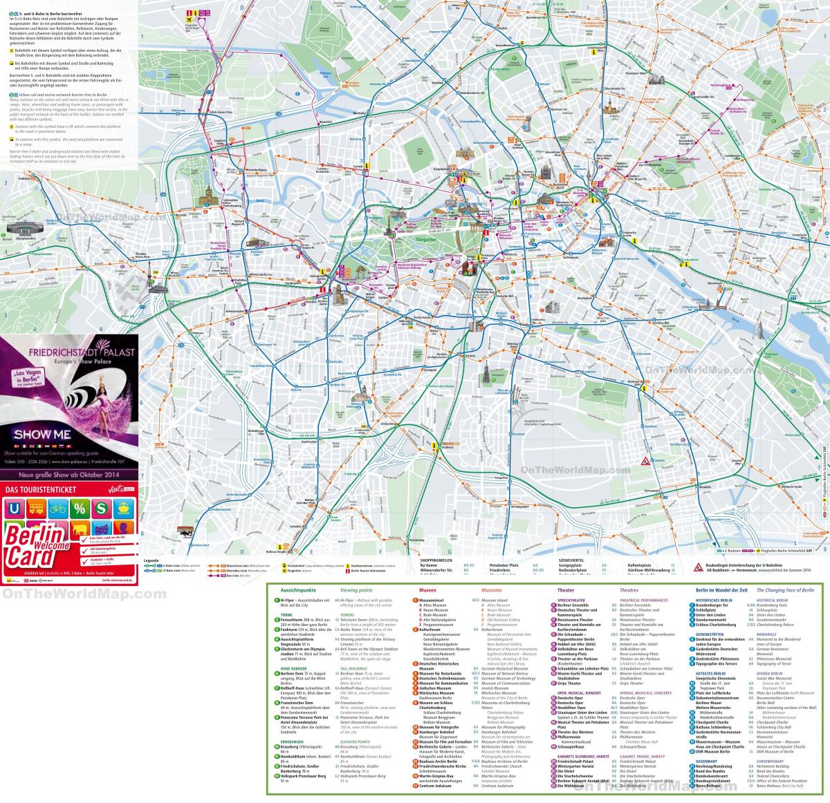 visita della città mappa di berlino