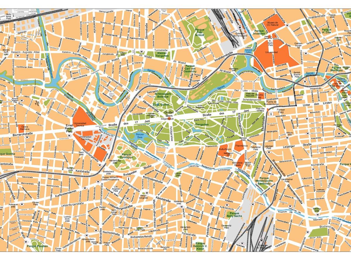 Mappa Del Centro Di Berlino 