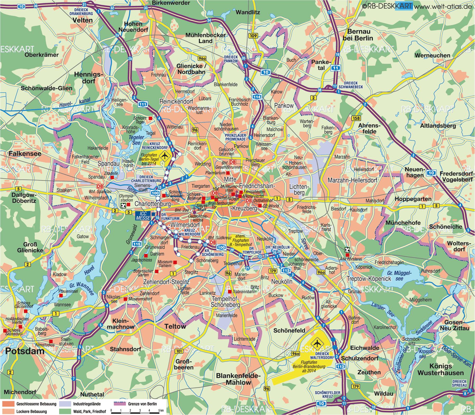 Mappa Di Berlino Poster Cartina Di Berlino Mappa Poster Germania ...