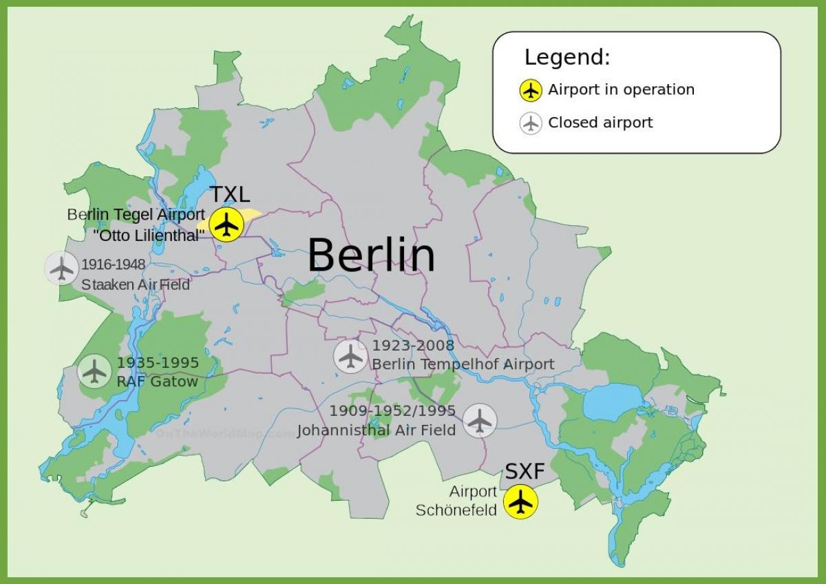 mappa dell'aeroporto di tempelhof