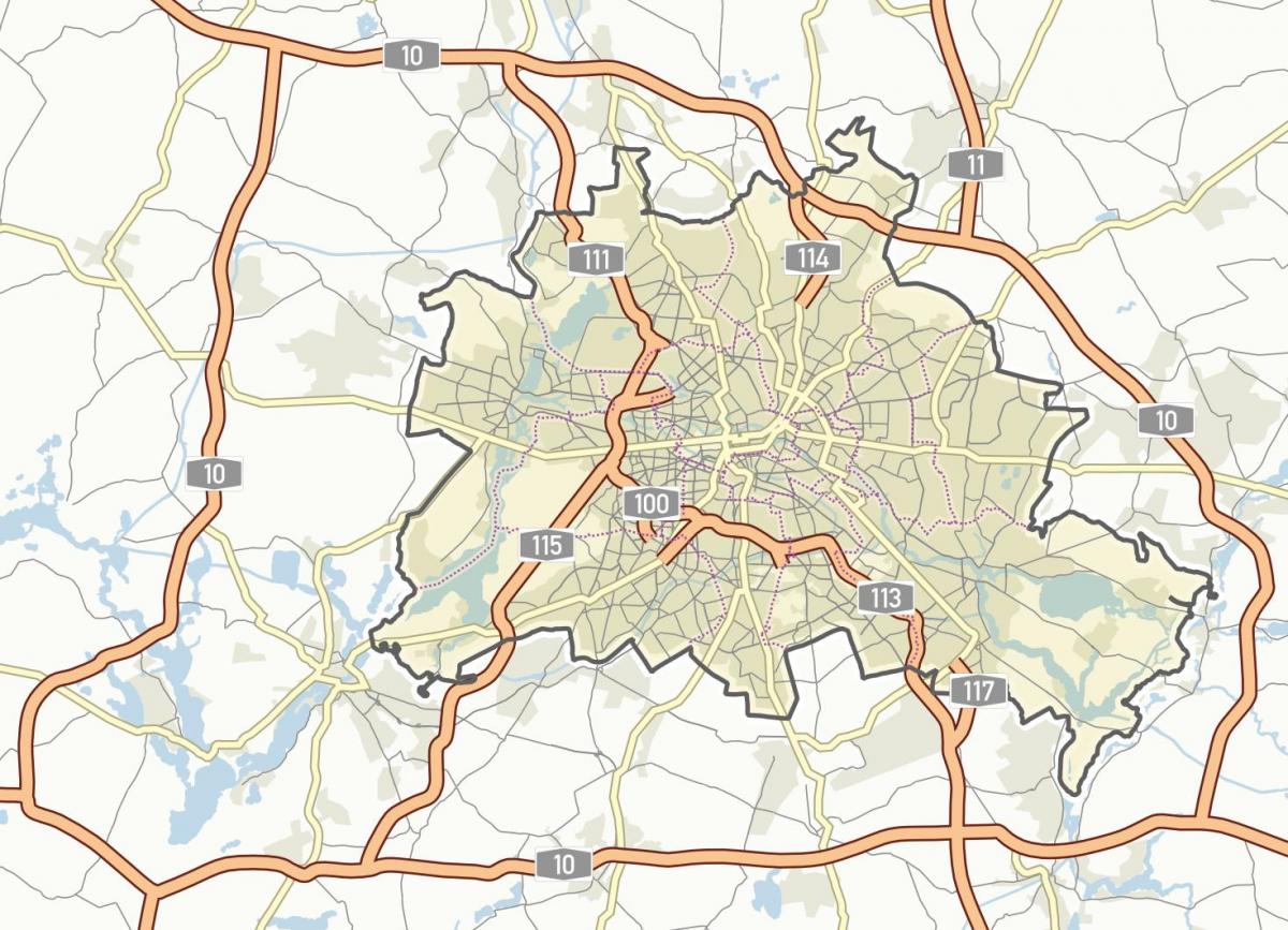 mappa stradale di berlino, germania