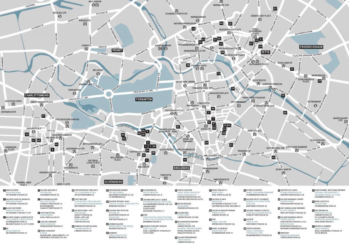 mappa della galleria di berlino