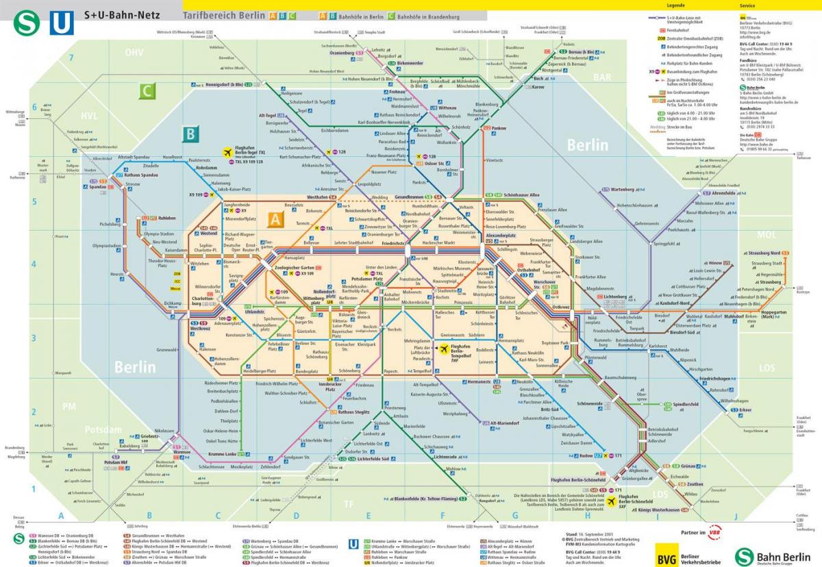 mappa della metropolitana di berlino