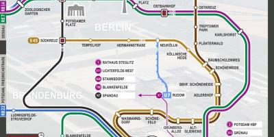 Mappa di berlino s9 treno
