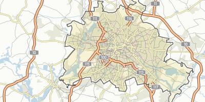 Mappa stradale di berlino, germania