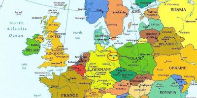 Mappa di berlino mappa europa