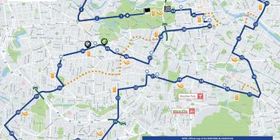 Mappa della maratona di berlino 