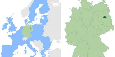 Berlino posizione sulla mappa del mondo