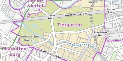 Mappa di tiergarten di berlino