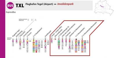 Berlino txl autobus mappa
