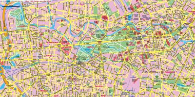 Mappa stradale di centro di berlino